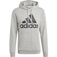 Adidas Essentials Big Logo Hoodie - Medium Grey Heather/Black