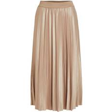 Best Skirts Vila Nitban Pleated Midi Skirt - Beige/Sandshell