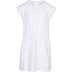 Polka Dots Dresses Trespass Kid's Short Sleeved Dress Round Neck Mesmerised - White