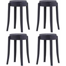 Yellow Bar Stools vidaXL Stackable Pallets 4pcs Bar Stool 46.5cm 4pcs