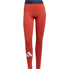 Adidas Techfit Life Mid-Rise Badge of Sport Long Tights Women - Crew Red/Black/White