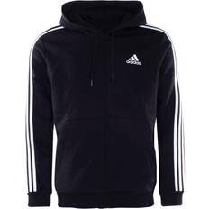 Men - Viscose Jumpers adidas Essentials Fleece 3 Stripes Full Zip Hoodie Men - Black