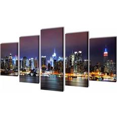 vidaXL Canvastavlor New York Skyline Poster 200x100cm