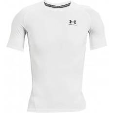 Under Armour Elastane/Lycra/Spandex T-shirts & Tank Tops Under Armour Men's HeatGear Short Sleeve T-shirt - White/Black