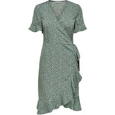 Polka Dots - XL Dresses Only Olivia Wrapped Dress - Green/Chinois Green