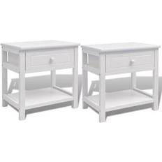 vidaXL Wood Bedside Table 29x40cm 2pcs