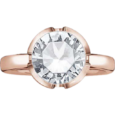 Thomas Sabo Signature Line White Large Solitaire Ring - Rose Gold/Transparent