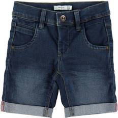 Name It Sofus Slim Fit Long Denim Shorts - Blue/Medium Blue Denim (13150022)