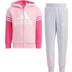 Adidas Badge of Sport Fleece Set - Light Pink/Light Grey Heather (H40267)