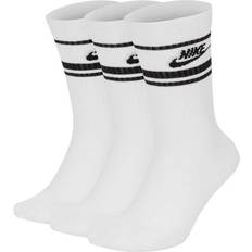 Nike Women Underwear Nike Sportswear Dri-FIT Everyday Essential Crew Socks 3-pack - White/Black