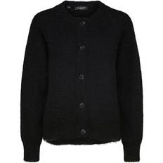 Selected Wool Blend Cardigan - Black