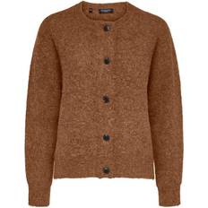 Selected Wool Blend Cardigan - Brown/Dachshund