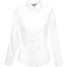 Fruit of the Loom Women's Oxford Long Sleeve Shirt - White