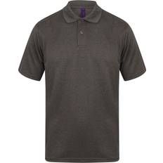 Henbury Coolplus Polo Shirt - Heather Charcoal