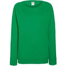 Fruit of the Loom Ladies Lightweight Raglan Sweatshirt - Kelly Green