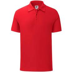 Cotton - Unisex Polo Shirts Fruit of the Loom Iconic Polo Shirt Unisex - Red