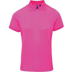 Premier Coolchecker Pique Polo Shirt - Neon Pink