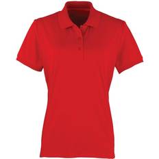 Premier Coolchecker Pique Polo Shirt - Red