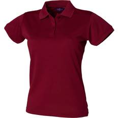 Henbury Ladies Coolplus Polo Shirt - Burgundy