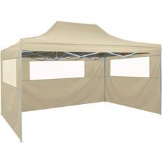 Blue Pavilions vidaXL Foldable Tent with 3 Walls 3x4.5 m