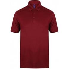 Henbury Stretch Microfine Pique Polo Shirt - Burgundy