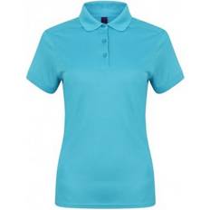 Turquoise - Women Polo Shirts Henbury Ladies Micro-Fine Pique Polo Shirt - Turquoise