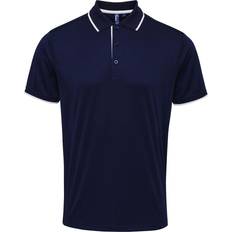 Premier Contrast Coolchecker Polo Shirt - Navy/White