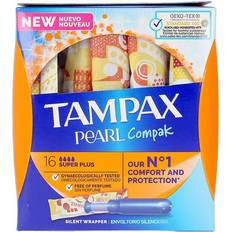 Menstrual Protection Tampax Pearl Compak Tampon Super Plus 16-pack