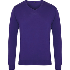 Premier V-Neck Knitted Sweater - Purple