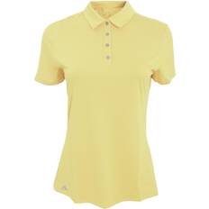 adidas Teamwear Womens Lightweight Short Sleeve Polo Shirt - Light Yellow