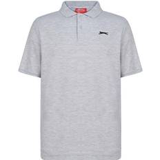 Slazenger Plain Polo Shirt - Grey Marl