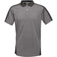 Regatta Contrast Coolweave Polo Shirt - Seal Grey/Black