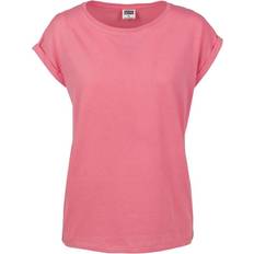 Urban Classics Ladies Extended Shoulder Tee - Pink Grapefruit