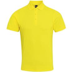 Premier Coolchecker Plus Pique Polo with CoolPlus Polo Shirt - Yellow