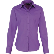 Premier Women's Long Sleeve Poplin Blouse - Rich Violet