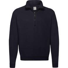 Fruit of the Loom Zip Neck Sweatshirt - Deep Navy