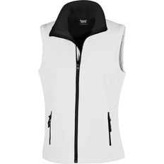 White Vests Result Women's Printable Softshell Bodywarmer - White/Black