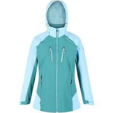 Turquoise - Women Rain Clothes Regatta Women's Calderdale IV Jacket - Turquoise/Cool Aqua
