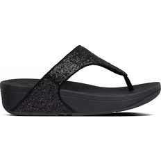 Fitflop Women Slippers & Sandals Fitflop Lulu Glitter Toe-Post - Black/White
