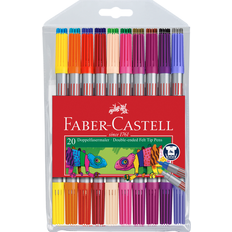 Water Based Touch Pen Faber-Castell Double Ended Felt Tip Pen Plastic Wallet of 20