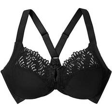 Glamorise Front Close T-Back WonderWire Bra - Black