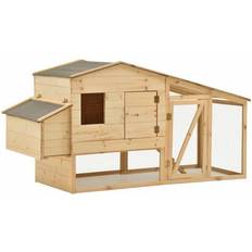 vidaXL Chicken Cage Solid Pine Wood