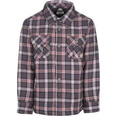 Trespass Kid's Average Checked Shirt - Dark Grey Check (UTTP4494)