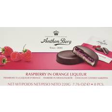 Anthon Berg Raspberry In Orange Liqueur 220g 8pcs