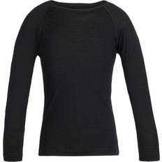 Icebreaker Kid's Merino 200 Oasis Long Sleeve Crewe Thermal Top - Black (104501)