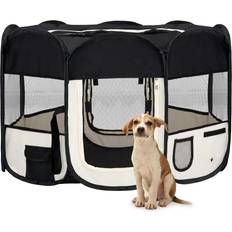 vidaXL Foldable Dog Yard with Carrying Cas