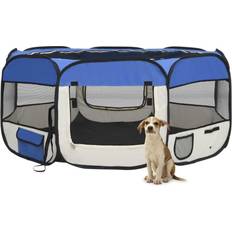 vidaXL Foldable Dog Yard with Carrying Cas