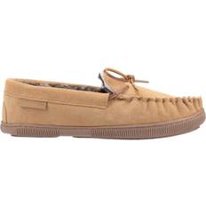 Brown - Men Moccasins Hush Puppies Ace Suede - Tan