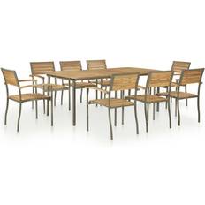 vidaXL 47296 Patio Dining Set, 1 Table incl. 8 Chairs