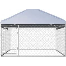 vidaXL Outdoor Dog Kennel with Roof 200x200x135cm